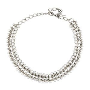 Oscar de la Renta Silver Pearl Necklace